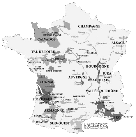 Zones viticoles de la France